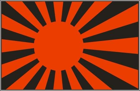 Japan Krieg rot schwarz Fahne Flagge Grösse 1,50 x 0,90m