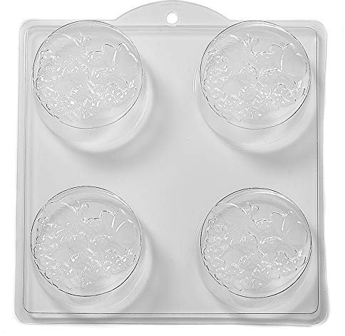 4 Mulden Schmetterlinge auf Kleeblatt Seife, Badebombe Silikonform L40