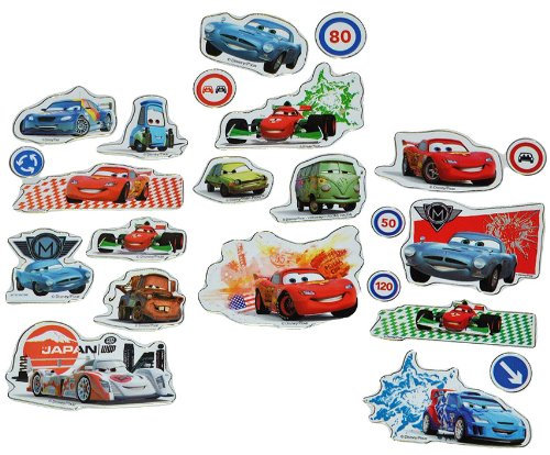 alles-meine.de GmbH 5 * 8 TLG. Set Sticker/Aufkleber - Cars Lightning McQueen - Kinder Kind z.B. für Stickeralbum Kartensticker Stickerset Auto