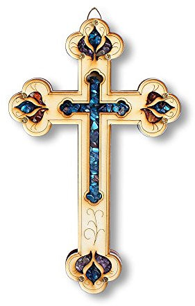 My Daily Styles - Christliches Kreuz Wandtafel, Holz, 14 cm x 21 cm, Querformat, Matte, Innenraum, Unisex, Geschenk, Dekoration