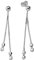Zeeme Basic Damen Ohrhänger 925/- Sterling Silber 4,4cm Rhodiniert weiß 301220009R
