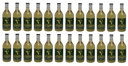24x 500 ml Retsina Malamatina Super Spar Set geharzter Weißwein aus Griechenland 24 Flaschen Weiß Wein + 2 Probiersachets a 10 ml Olivenöl von Kreta gratis