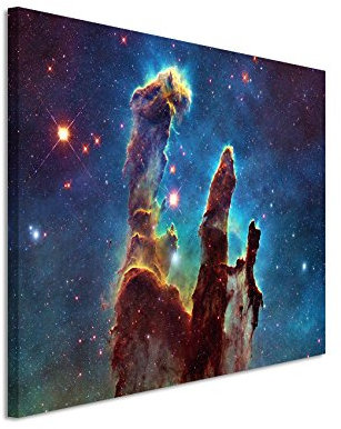Paul Sinus Art XXL Fotoleinwand 120x80cm Künstlerische Fotografie – Leuchtende Galaxie auf Leinwand exklusives Wandbild moderne Fotografie für ihre Wand in vielen Größen