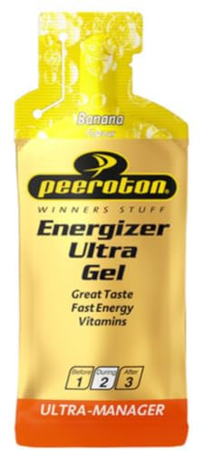 Peeroton Energizer Ultra Gel Banana - Isotonic Energy Gel für maximale Ausdauer mit 26.5 g Kohlenhydraten, wirkt nach 2-5 Minuten, Power Gel - leicht verdaulich und bekömmlich, 40ml (1er Pack)