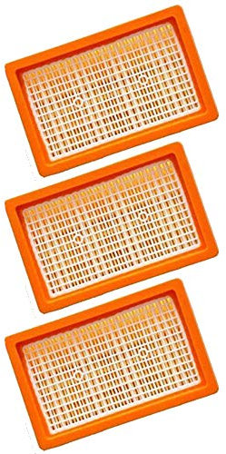 3X Flat Pleated Filters for Kärcher Multi-Purpose Vacuum Cleaners and Wet/Dry Vacuum Cleaners MV4 MV5 MV6 WD4 WD5 WD6 as 2.863-005.0 WD 4-6 and MV 4-6