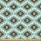 ABAKUHAUS Mexikaner Gewebe als Meterware, Vintage und Geometrisch, Schön Gewebten Stoff für Polster und Wohnaccessoires, 1M (148x100cm), Hellblau Aprikose und Braun