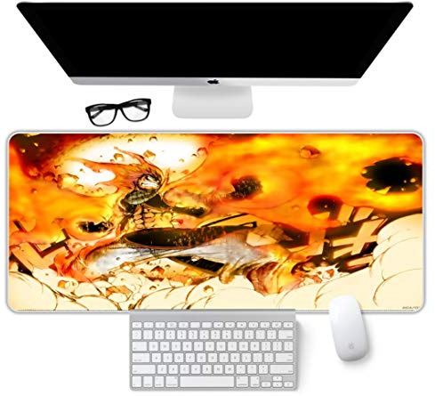 IGIRC Mauspad Fairy Tail Speed Gaming Mauspad, 700X300mm Mousepad, Erweitertes XXL großes Mousemat mit 3mm starker Basis, für Notebooks, PC, A