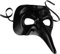 dressforfun 900890 Venezianische Maske mit langer Nase, Unisex Schnabelmaske, einfarbige Augenmaske für Maskenball Party Fasching Karneval Halloween - diverse Farben - (schwarz | Nr. 303554)