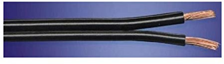 K M Electronics® 1M 42 Strand Speaker Loudspeaker Cable Wire Black Pure Copper Conductors