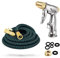 Meiyijia Tubo Estensibile da Giardino,100% Metallo Pistola Spray ad Alta Pressione, con ugello in Ottone, Connettori in Rame Puro con da ½ e ¾, Fatto in 3 Strati di Lattice(25FT/7.6M)