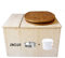 Toilette sèche en bois avec bac à copeaux intégré, bavette inox et seau 22L plastique - La Bac Bambou 22 litres - Fabrication Française - N4