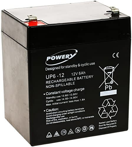 akku-net Batterie au plomb 12 V 6 Ah remplace FIAMM Type FG20451, 12 V