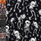 MAGAM-Stoffe Jack Baumwollstoff Popeline Halloween Piraten Skulls Meterware 50cm (Skelett Disco)