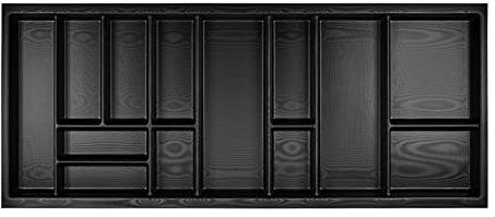 ORGA-BOX Junker Slim Range-couverts 1125 x 476 mm gris lave structure perlée pour armoires de cuisine de 120 cm Range-couverts parfaitement adapté au système de tiroirs SO SLIM
