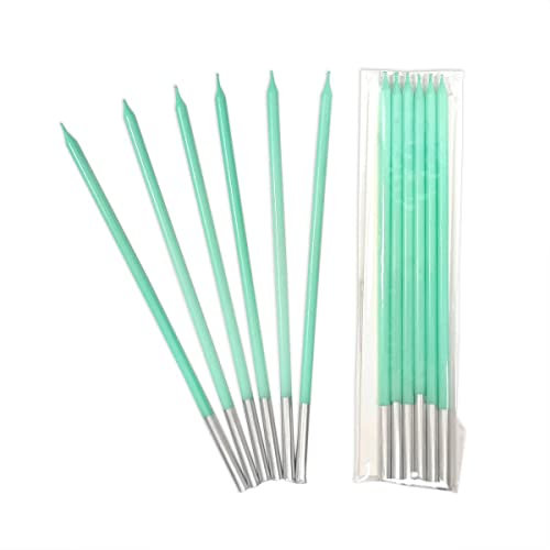 Frau WunderVoll® 12 Geburtstagskerzen, türkis/Candle, Geburtstag, Kerze, Kuchen, Kuchendeko, Muffin, Muffindeko, Torte, Tortendeko, Hochzeit, Cupcake, Dekoration, Tischdeko