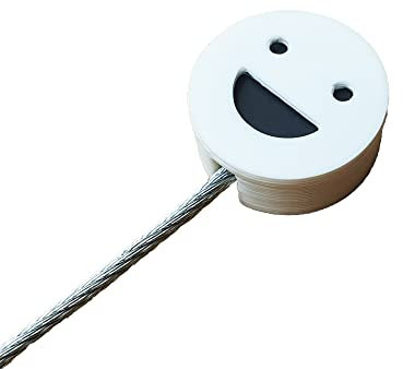 LeTOMA - 1x weiße Smiley Abdeckungen für vertikales Fotoseil mit 10 passenden Neodym-Magneten - Ideale Ergänzung - 1x weiße Kappe und 10 Starke Magnete