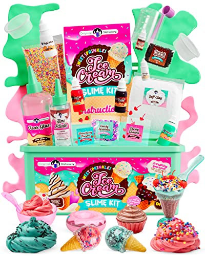 Original Stationery Süßes Eiscreme Schleim-Set für Mädchen, zum Selbermachen zur Herstellung von Leckeren Schleim, wie Schleim-Eisbecher, Lustiges Geburtstagsgeschenk