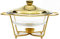 fikujap Chafing Dishs Chauffe-Plats Buffet Rond Chair avec Verre Chagrin Buffet Chauffe-Plats Buffet 2L,d'or