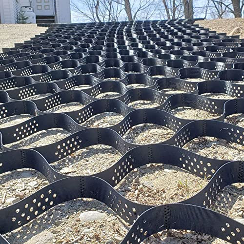 Kiesgitter Kiesmatten Kieswaben Heavy Duty Geogrid Ground Grid Fertiger Zur Stabilisierung, HDPE Zellulares Pflastern des Durchlässigen System-Leicht-LKW-RV-Parkens, Gras Erbsen Kies Gittermatte