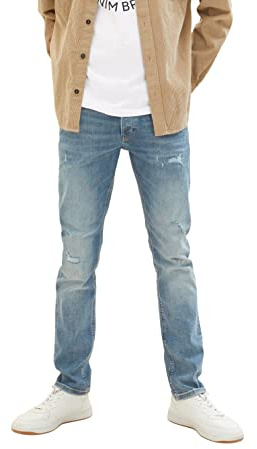 TOM TAILOR Denim Herren Piers Slim Jeans 10127 - Tinted Blue Denim 29W / 34L