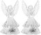 TOYANDONA 2Pcs Angel Night Light Lampe LED Funkelnde Farbwechslung Gebetesgel Lampe Batterie Betrieben Klarer Engel Figur für Weihnachten Valentines Geschenk Zufälliger Stil