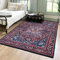 Mazovia Orientalisch Vintage Teppich - Kurzflor Waschbar - Weich Traditioneller Teppich für Wohnzimmer, Schlafzimmer, Esszimmer – Oriental Teppiche - Rot Blau 140 x 200 cm