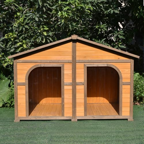 Hundehütte, Doppeldach, Shingle, Schwarz, Größe XL