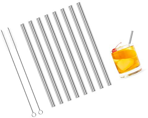 Pailles en acier inoxydable Pailles courtes en métal pour cocktail en acier inoxydable