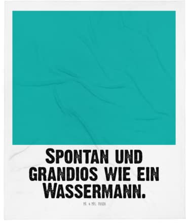 Mr. & Mrs. Panda Kuschelfleecedecke Sternzeichen Wassermann - Geschenk, Astrologie, Wolldecke, Nix, Tierkreiszeichen, Meermann, Horoskop, Tagesdecke,
