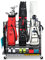 FHXZH 3 Golf Bag Storage Garage Organizer, Golf Bag Stand Fit for 3 Golf Bags, Golf Clubs, Golf Balls, Golf Equipment Accessories, Golf Bag Storage Rack with Wheels for Garage, Club, Shed, Basement