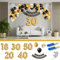 Ballonbogen mit Pumpe, Luftballons guirlande schwarz und gold für Geburtstagsdekoration, dekoratives Ballonbogen-Set (30 Jahren)
