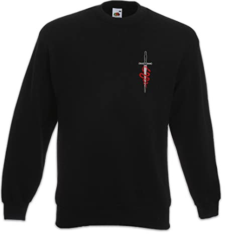 Urban Backwoods Snake & Knife Sweatshirt Pullover Sweater Black Size L