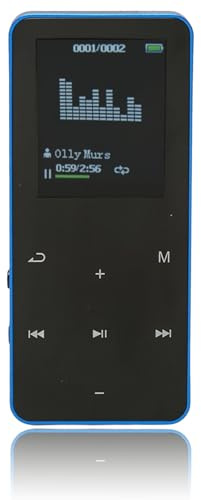 8GB MP3-Player mit Bluetooth, 8 GB Musik-Player für Kinder, Studenten, Senioren, Digitale Audio-Player, Tragbarer HiFi-Sound, MP3-Musik-Player, Geschenke (Blau)