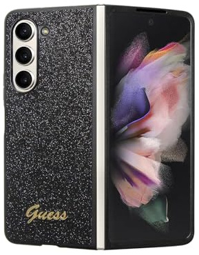 Guess GUHCZFD5HGGSHK F946 Hülle für Z Fold5 Schwarz hardcase Glitter Script