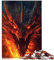 SIBREA Puzzle für Erwachsene und Kinder ab 12 Jahren, Dragon Burning, 1000 Teile, Fantasievoll, Rechteckig, 26 x 38 cm, Karton