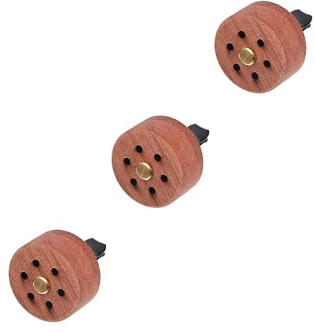 Healeved 3 STK Auto Aromatherapie Fahrzeug Auto Luftauslass Clip Autoduft Autodiffusoren Für Ätherische Öle Autoentlüftungsclip Holzdekor Im Auto Büro Rosenholz Räuchergerät