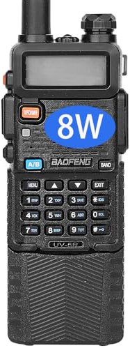 Baofeng BF UV-5R Triple 8/4/1 Watts High Power Long Rang Two Way Radio (144MHz-146MHz VHF & 430MHz-440MHz UHF), Dual Band Portable Walkie Talkie With 3800mAh Battery (Black)