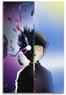 karn Mob Psycho 100 Poster, ästhetische Leinwand, Poster, Raumdekoration, Wandkunst, Poster, Druck, Dekorposter, 30 x 45 cm, ungerahmt