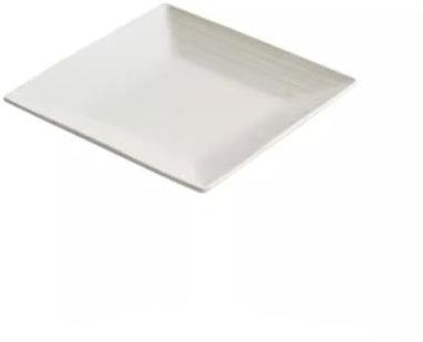 Platos Llanos Grandes Modernos Plato cuadrado de porcelana blanca for cena, cocina casera, plato de ensalada, restaurante, plato de comida occidental, plato de aperitivo Platos Llanos Apilables ( Colo