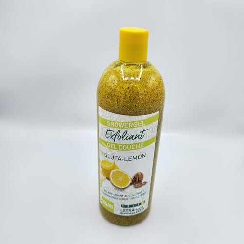 FPS ccharlotte Fashion Gel Douche Exfoliant GLUTA-LEMON ultra éclaircissant, Adoucissant avec des grains de gommage 1000ml