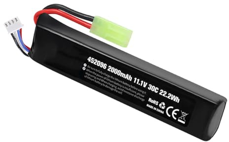 Lithium Polymer Akku 11.1V 2000mAh 452096 30C 3S Wiederaufladbarer Lipo Akku Lithium Ion Akku mit Tamiya-Stecker für RC Drohne Flugzeug Zubehörteil