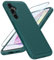 FNTCASE for Samsung A35 5G Case: Dual Layer Shockproof Drop Protection Galaxy 360 Military Grade Protective Mobile Phone Cover Rugged Matte Heavy Duty Slim TPU Green