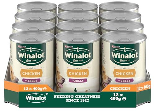 WINALOT Classics Mixed in Jelly Chicken Wet Dog Food Cans 12x400g