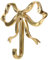 MAGICLULU Wandhaken Schleife Messing Haken - Dekorativer Kleiderhaken FüR Jacken, HüTe, HandtüCher - Einfache Montage - Goldene Farbe - 6,7 X 6,4 X 1,5 Cm