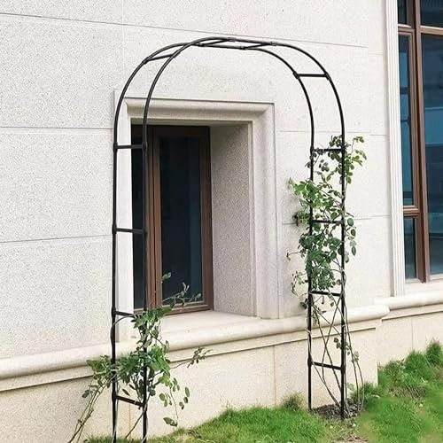 120-350 cm Breite Rosenbögen Gartenbogen Rankgitter Torbogen for Kletterpflanzen Und Rosen Pergola Blumen Rankhilfe Hochzeit Deko Rosengestell Schwarz (Size : W350xH240CM/11.5x7.8ft)