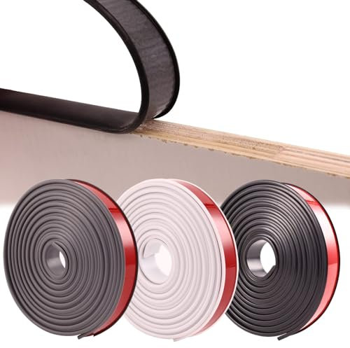 Kantenumleimer Selbstklebend, 6M Kantenschutz Selbstklebend, U-Förmige Flexible Möbel Umleimer kantenband, Gummi Eckenschutz & Kantenschutz Baby, für Möbel, Tisch, Schrank (Schwarz,U18mm*6m)