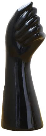 Vase für den menschlichen Körper, kleine Blumenvase, schwarze Keramikvase, Handvase, moderne Vase für Garten, Zuhause, Wohnzimmer, Dekoration, Tischkunst, Statue für drinnen und draußen