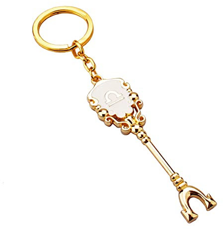 SXYNIO Fairy Tail Schlüsselanhänger Fairy Tail Zwölf Sternbilder Schlüsselring Cosplay Geschenk Männer Frauen Schmuck Accessoire (E)