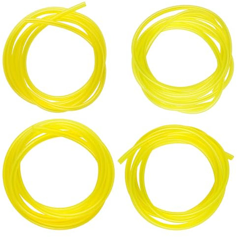 4 Sizes Fuel Pipe,Universal Strimmer PartsFuel Line Hose Tube for Poulan Craftman Chainsaws Lawn Mower String Trimmer Blowers Common Weedeater 2 Cycle Small Engines-Yellow