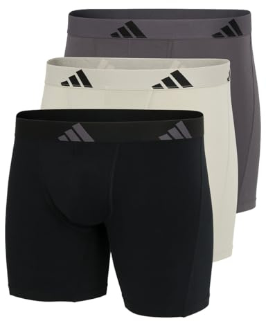 adidas Herren Boxer Brief (3PK) -Active Flex Cotton Boxershorts, 903 Assorted, S (3er Pack)